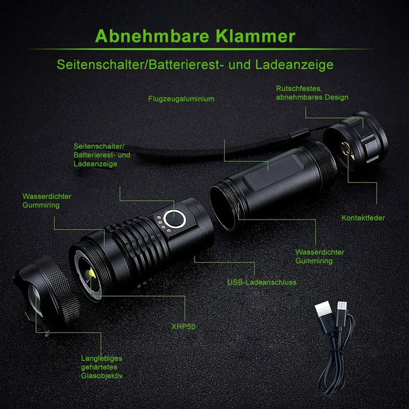 🔦Wasserdichte militärische Lasertaschenlampe