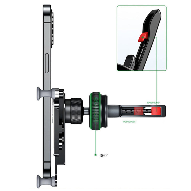 Stabiler Und Versenkbarer Handyhalter Aus Aluminiumlegierung für Lüftungsgitter
