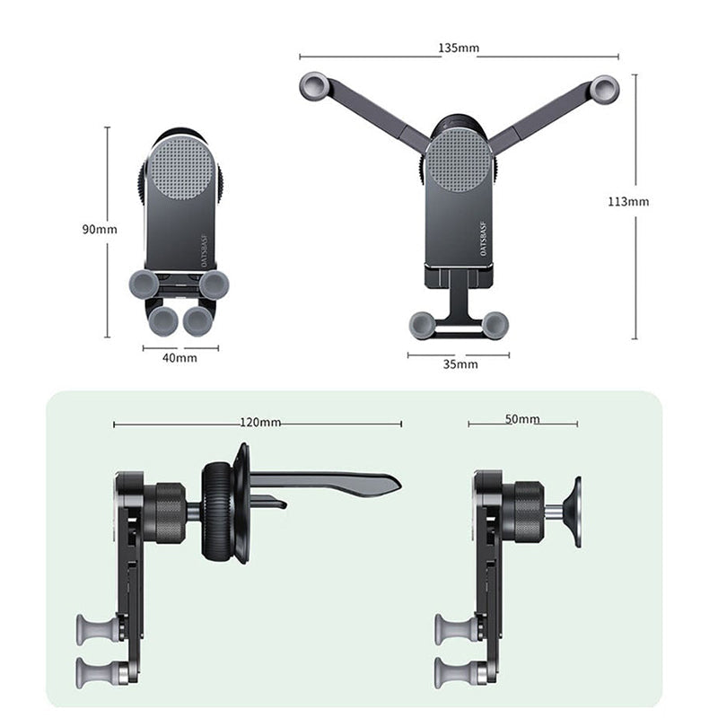 Stabiler Und Versenkbarer Handyhalter Aus Aluminiumlegierung für Lüftungsgitter