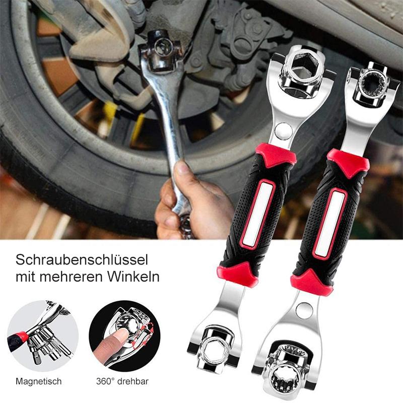 🛠️Auto-Essentials🛠️52 in 1 Universal 360° drehbarer Kopf Gummigriff Steckschlüssel