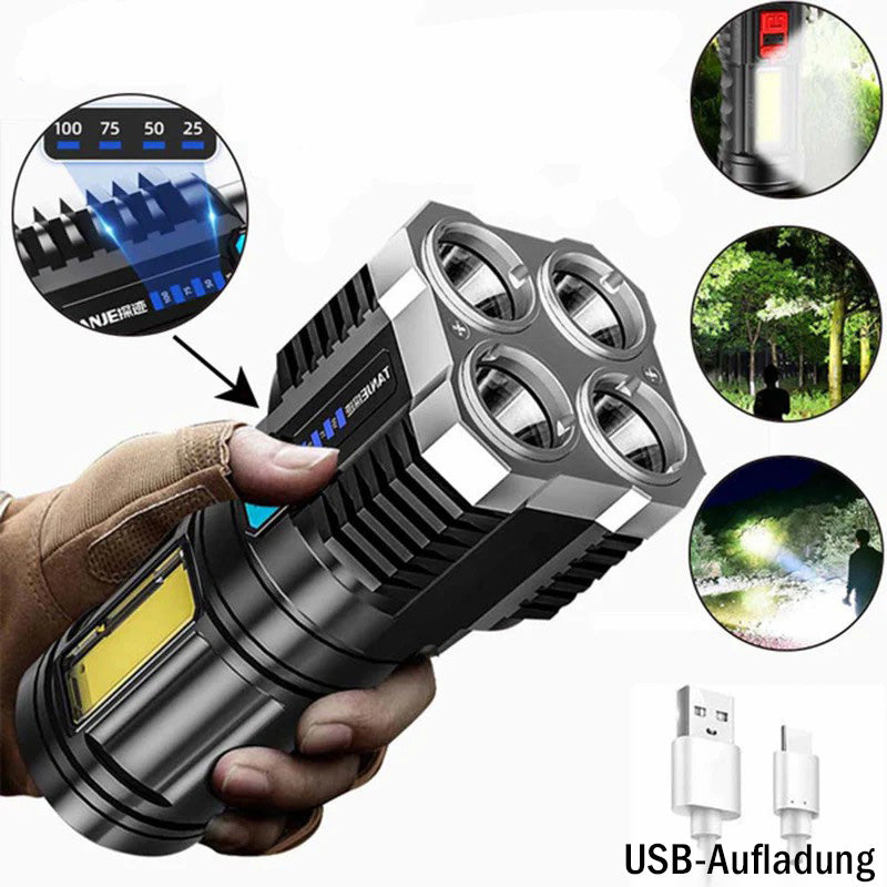 🔥50% Rabatt✨Multifunktionale LED-Taschenlampe mit starkem Licht