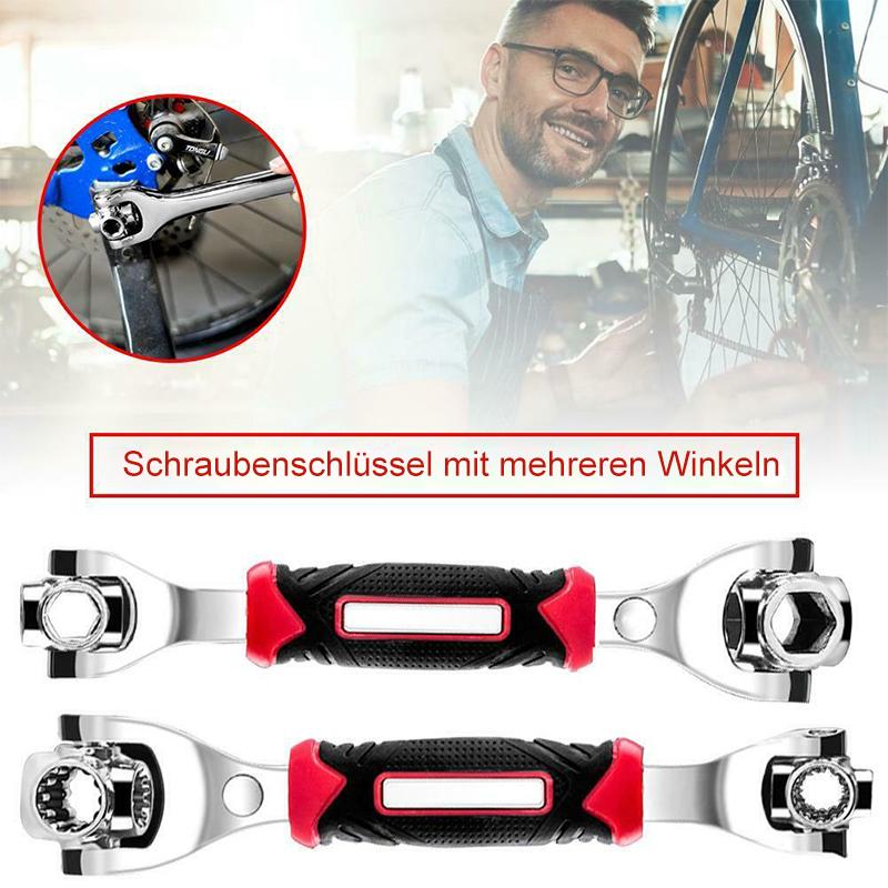 🛠️Auto-Essentials🛠️52 in 1 Universal 360° drehbarer Kopf Gummigriff Steckschlüssel