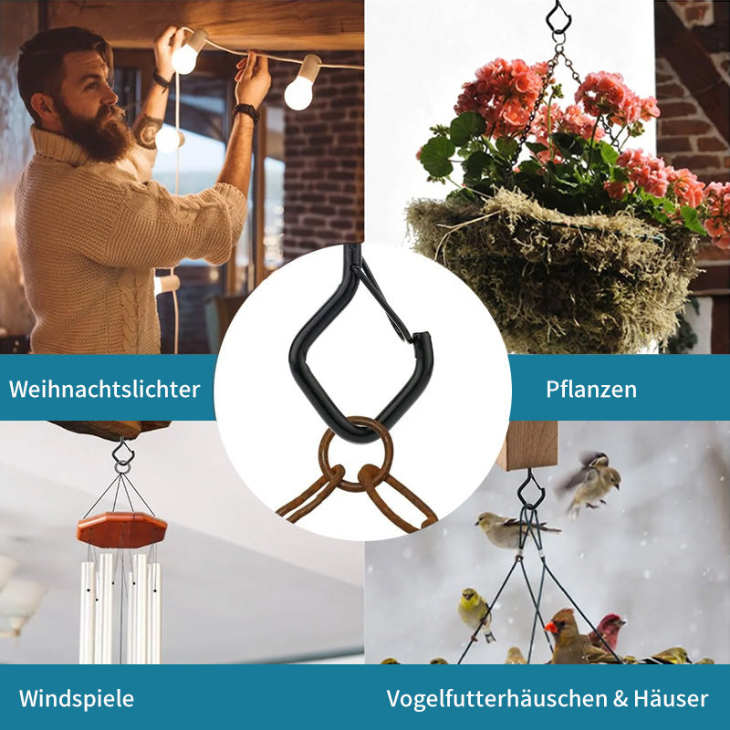 Quadratische Karabinerhaken zum Aufhängen