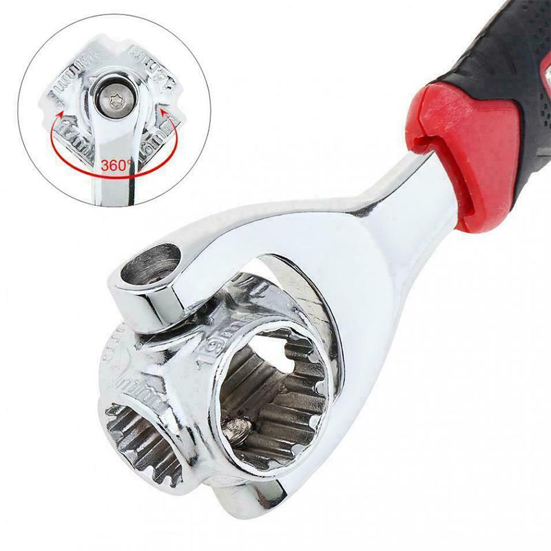 🛠️Auto-Essentials🛠️52 in 1 Universal 360° drehbarer Kopf Gummigriff Steckschlüssel