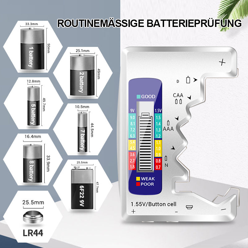 Praktischer Batterietester