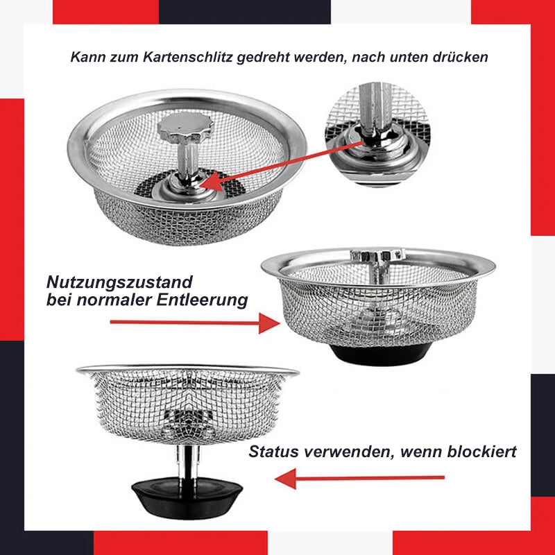 Edelstahl Ersatzfilter für Spülbecken