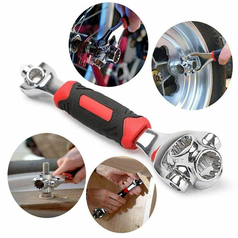 🛠️Auto-Essentials🛠️52 in 1 Universal 360° drehbarer Kopf Gummigriff Steckschlüssel