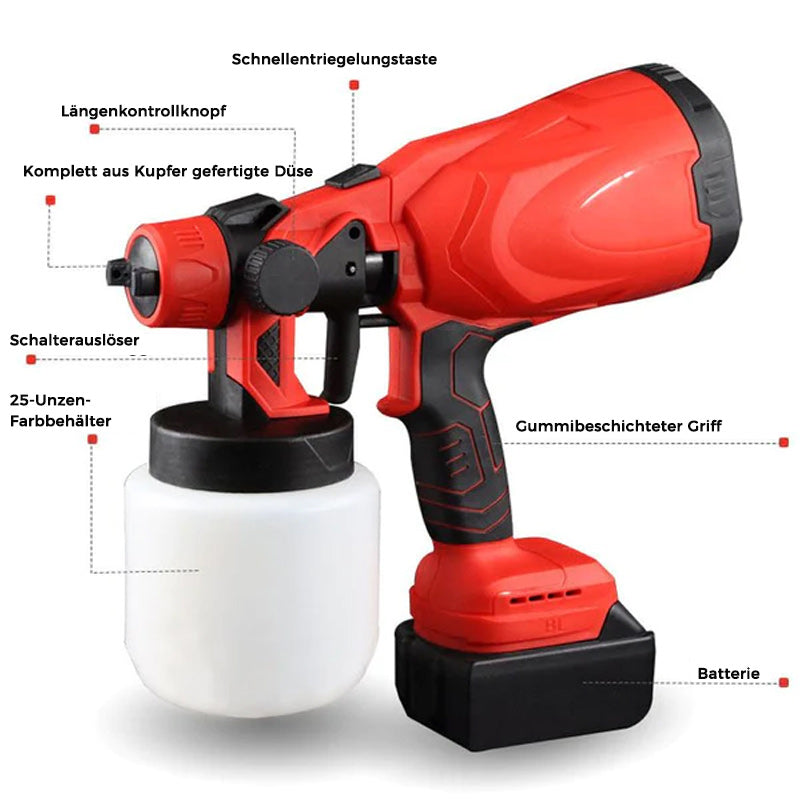 (🔥Kostenloser Versand🔥)Tragbare automatische Hochdruck-Farbspritzpistole