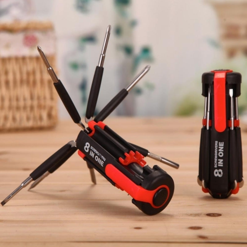 😮8-in-1-Schraubendreher mit LED-Taschenlampe👍