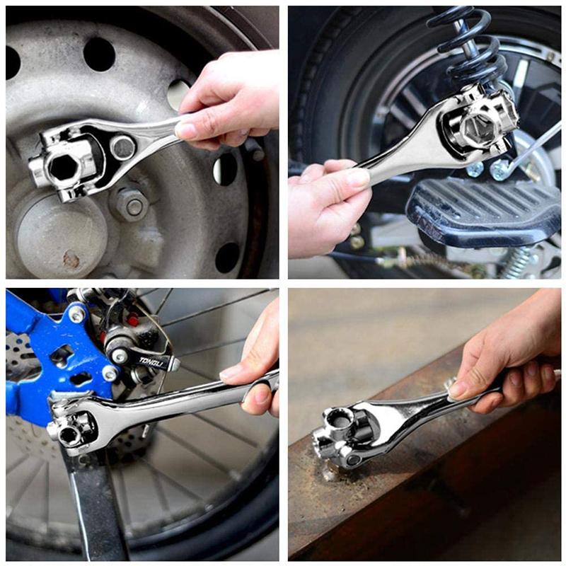 🛠️Auto-Essentials🛠️52 in 1 Universal 360° drehbarer Kopf Gummigriff Steckschlüssel