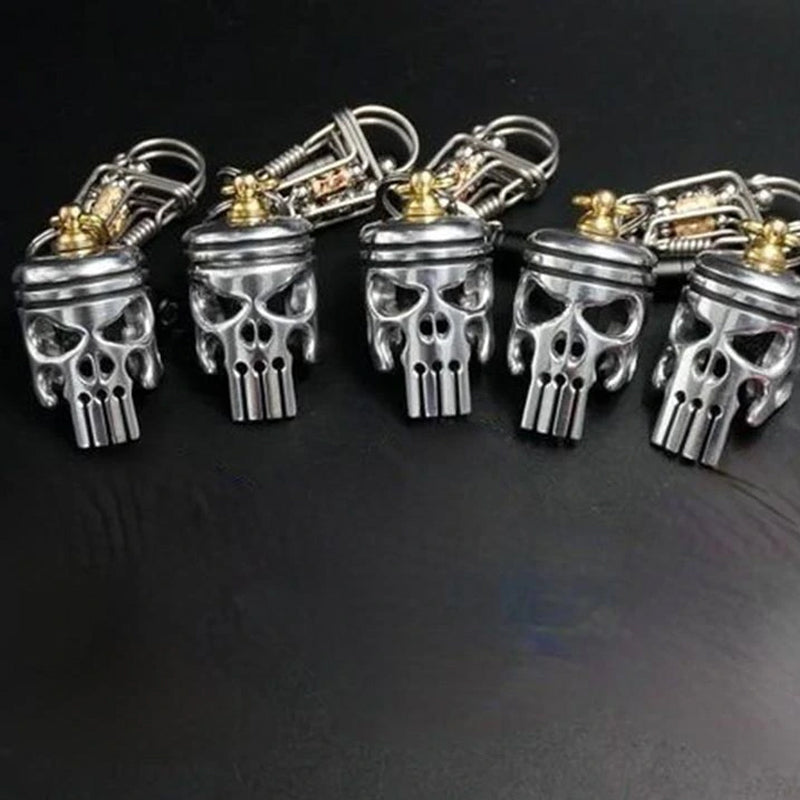Schädel-Schlüsselanhänger Aus Metall