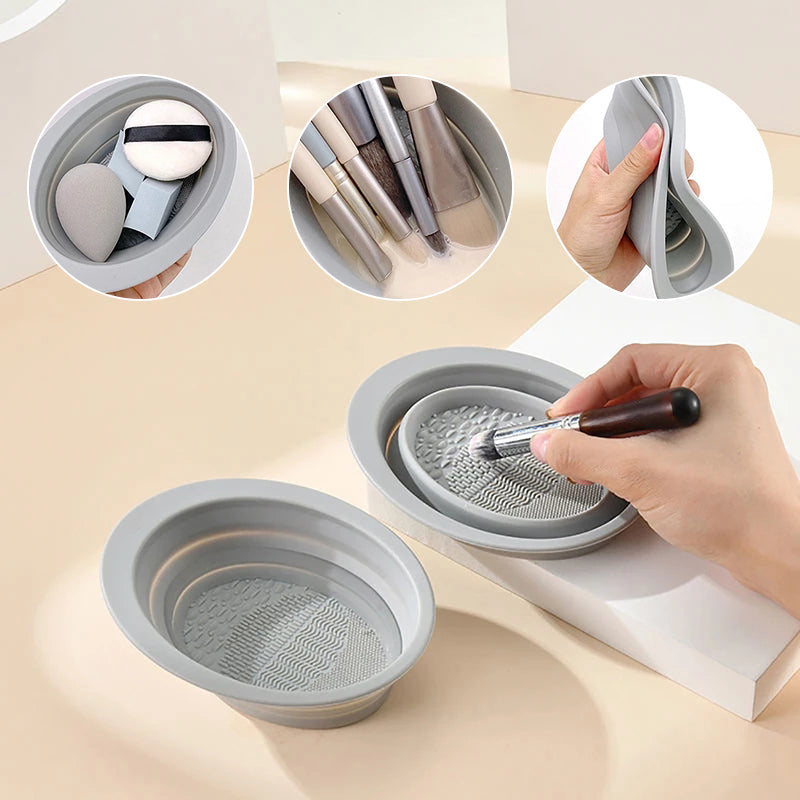 Reinigungsschale für Make-up-Pinsel aus Silikon