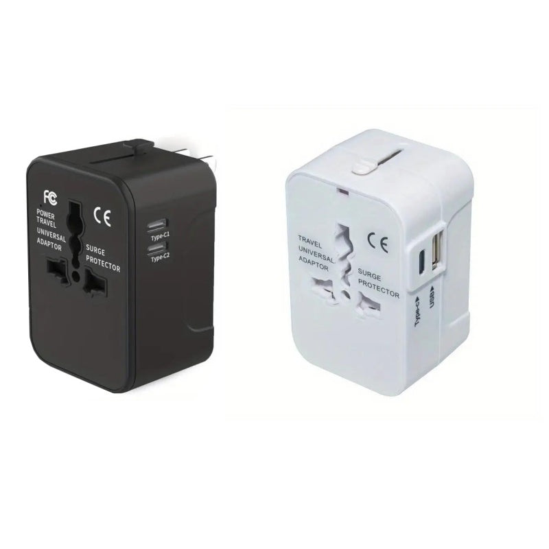 Universeller Reiseadapter mit zwei USB-Anschlüssen